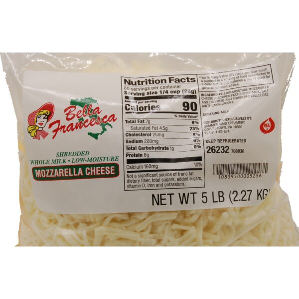 BELLAFRAN SHREDDED MOZZARELLA CHEESE