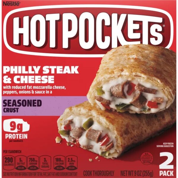 HOT POCKETS INDIVIDUALLY WRAPPED PHILLY CHEESE STEAK HOT POCKETS