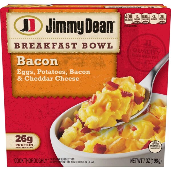 JIMMY DEAN BACON EGG CHEESE AND POTATO BREAKFAST BOWL