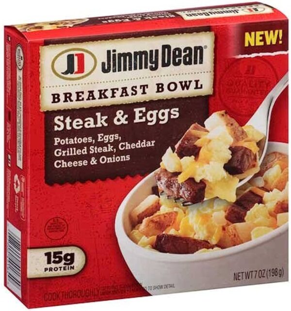 JIMMY DEAN STEAK EGG AND CHEESE BREAKFAST BOWL