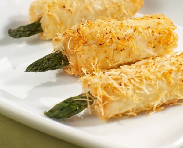 KABOBS CRISPY ASPARAGUS IN FILO