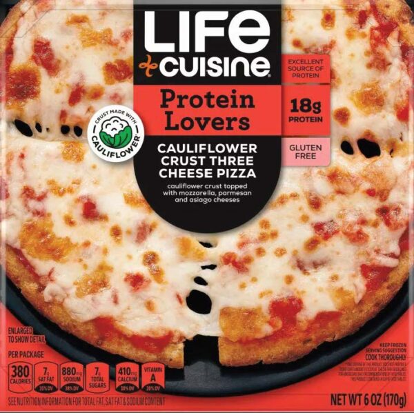 LIFE CUISINE GF CAULIFLOWER CHEESE PIZZA