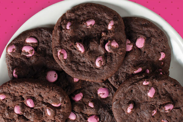 OTIS SPUNKMEYER DBL CHOC COOKIE W/PINK GEMS