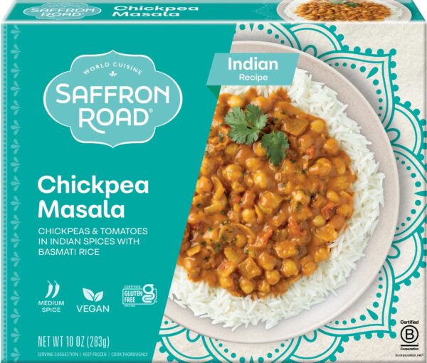 SAFFRON ROAD GF CHICKPEA MASALA W/RICE MEAL