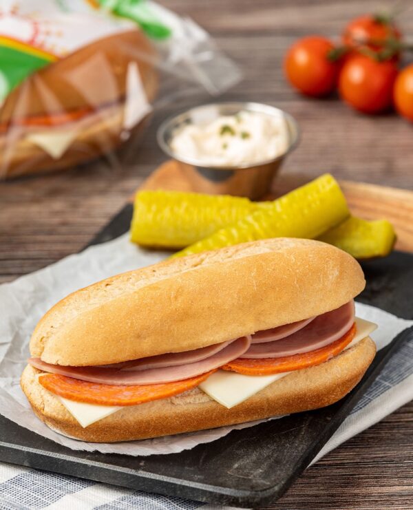 TASTYBRANDS INDIVIDUALLY WRAPPED TURKEY HAM PEPPERONI AND CHEESE SUB